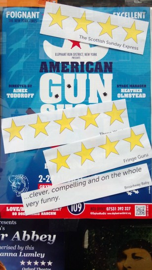 Edinburgh poster with star ratings